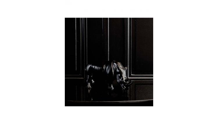 Скульптура Lalique Носорог из черного хрусталя - content 