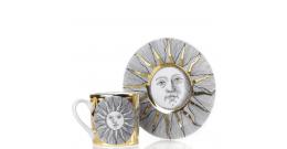 Porcelain Fornasetti Cup and Saucer
