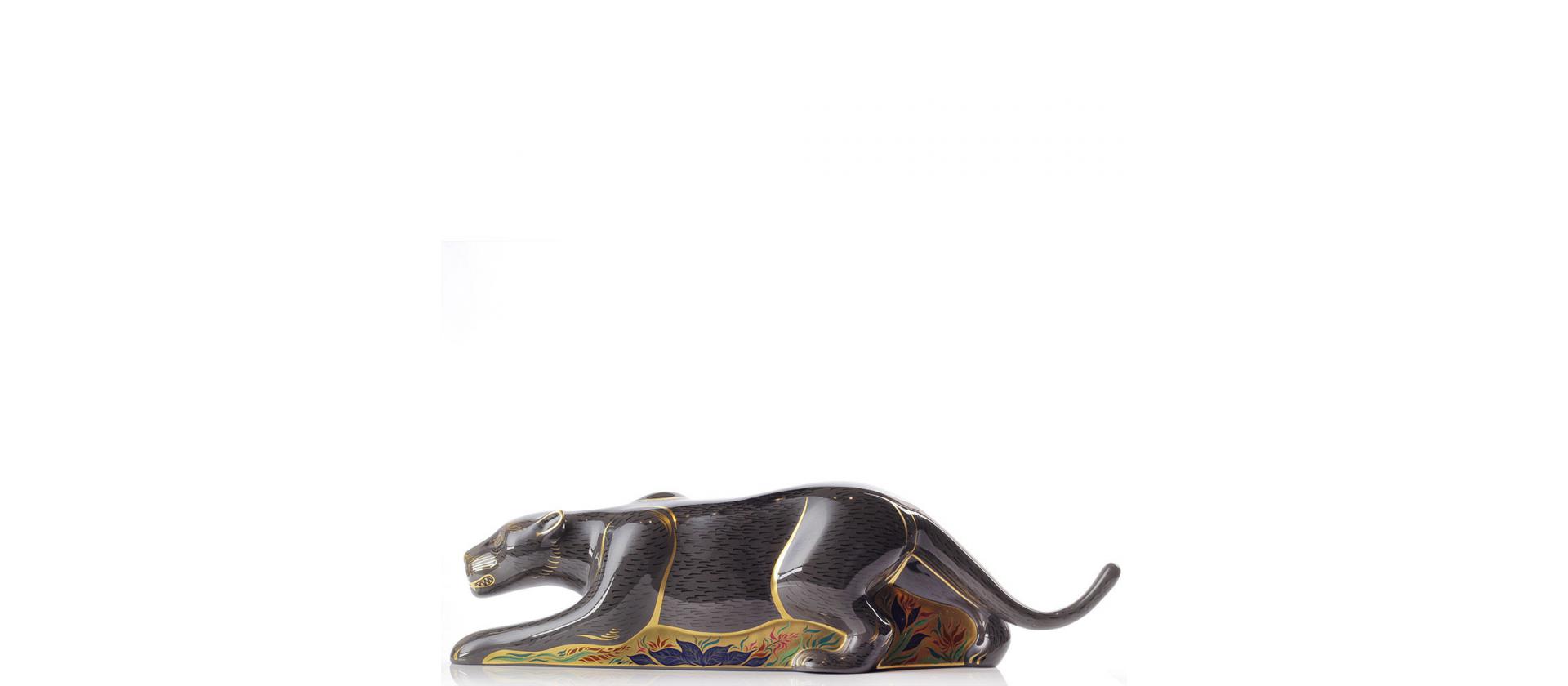Porcelain figurine Royal Crown Derby Panther big