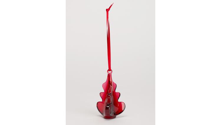 Ялинкова іграшка Baccarat Crystal Ruby Twist червоного кольору - content 