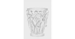 Lalique Bacchantes vase in matt crystal