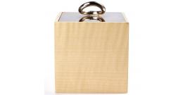 Christofle Sycomore Vertigo wooden box with silver plated details