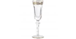 Crystal champagne glass Christofle Orangerie Or with gilding