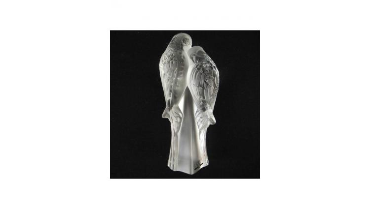 Crystal figurine Lalique Lovebirds - content 