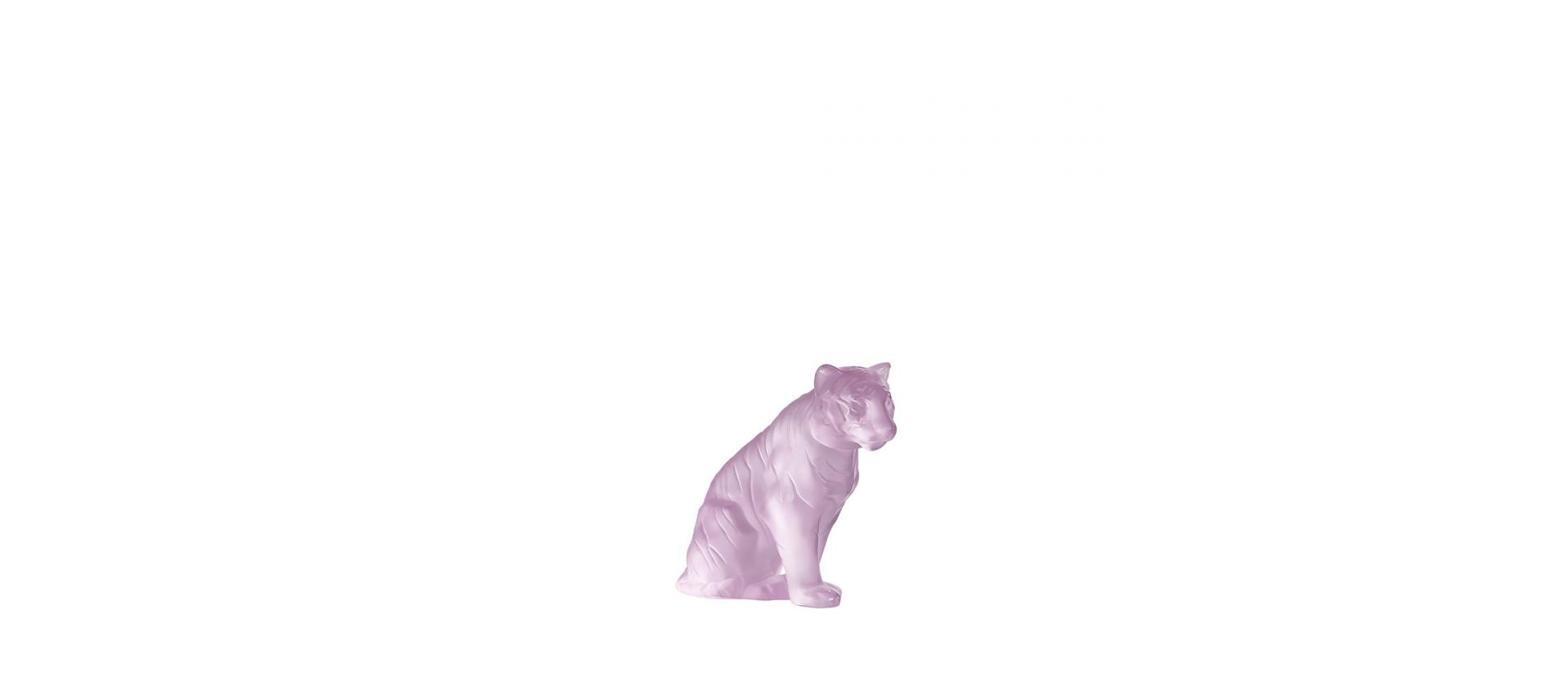 Скульптура маленького тигра Pink 2022 Lalique big